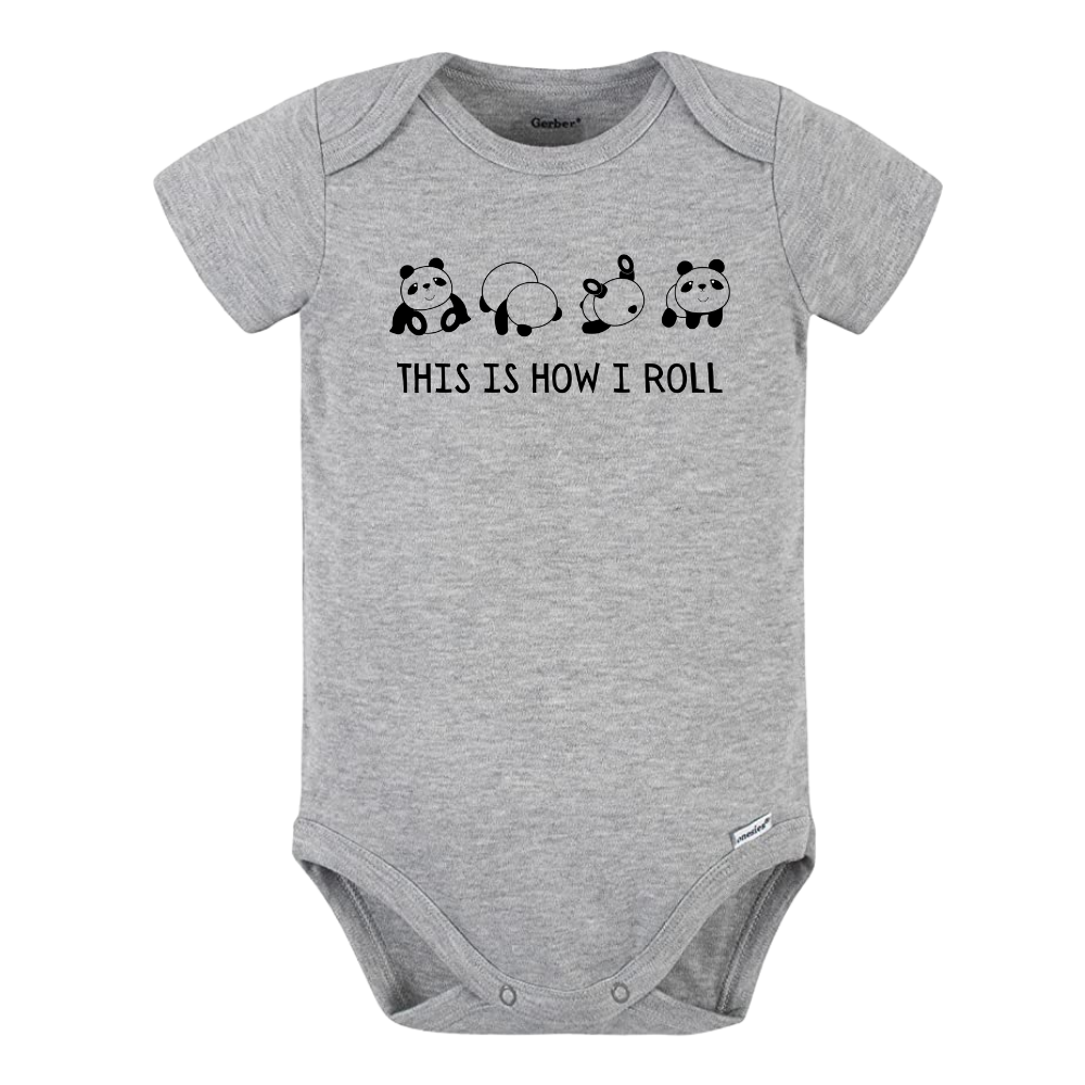 Baby Onesie® This is How I Roll Panda Baby Infant Clothing for Baby Shower Gift