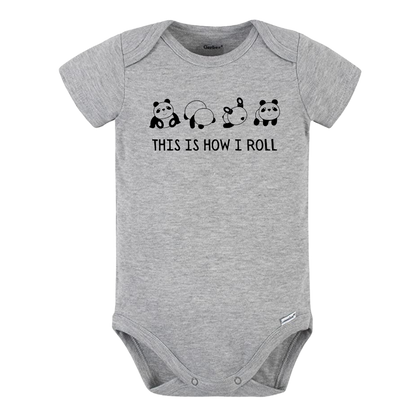 Baby Onesie® This is How I Roll Panda Baby Infant Clothing for Baby Shower Gift