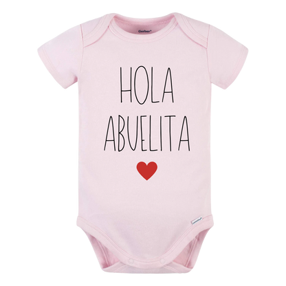 Baby Onesie® Hola Abuelita Baby Clothing for Baby Shower Gift for Grandma