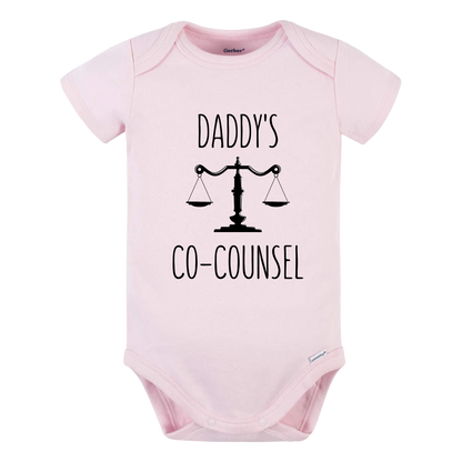 Daddy's Co-Counsel Baby Onesie