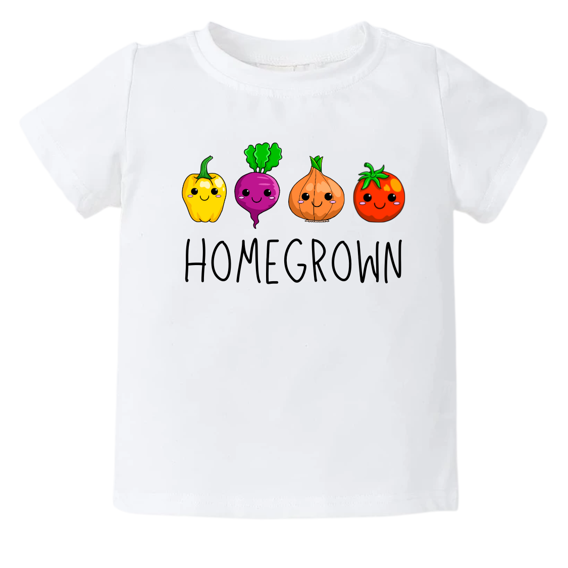Homegrown kid tshirt - homegrown baby - cute veggies baby