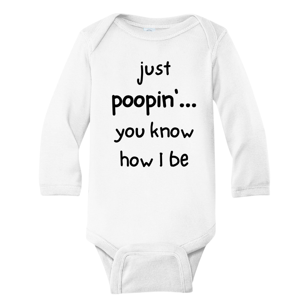 Just Poopin' Baby Onesie® Funny Baby Outfit for Baby Shower Gift for Newborn Funny Gift Baby