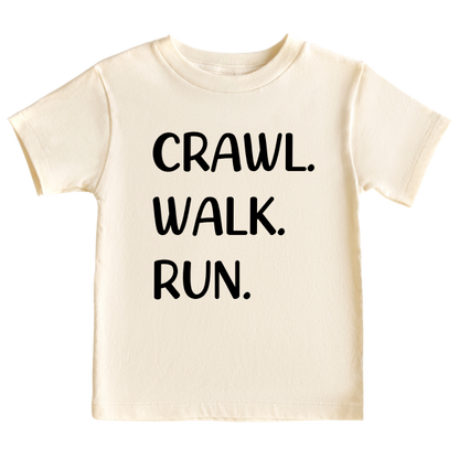 Cute Kids Tshirt Baby Onesies® Crawl Walk Run Baby Shower Gift Baby Announcement Ideas Newborn Gift