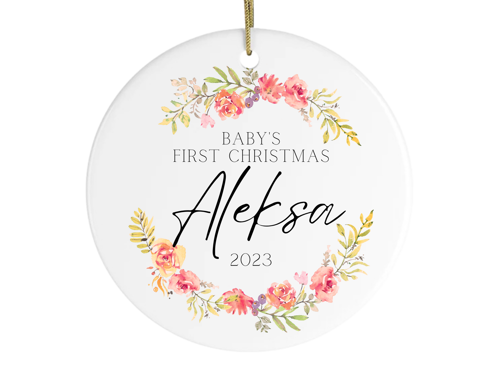 Custom Baby Gift - Baby Shower Gift - Baby's First Christmas Ornament - Baby Ornament 2023