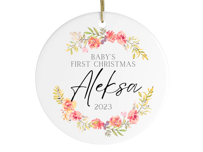 Custom Baby Gift - Baby Shower Gift - Baby's First Christmas Ornament - Baby Ornament 2023