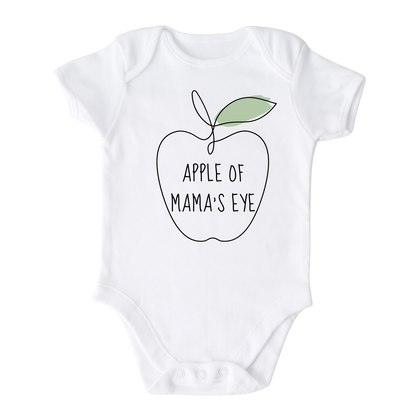 Cute Baby Onesie® Apple of Mama's Eye Shirt Premium Custom Baby Clothes Gift for Mom Mother's Day Gift
