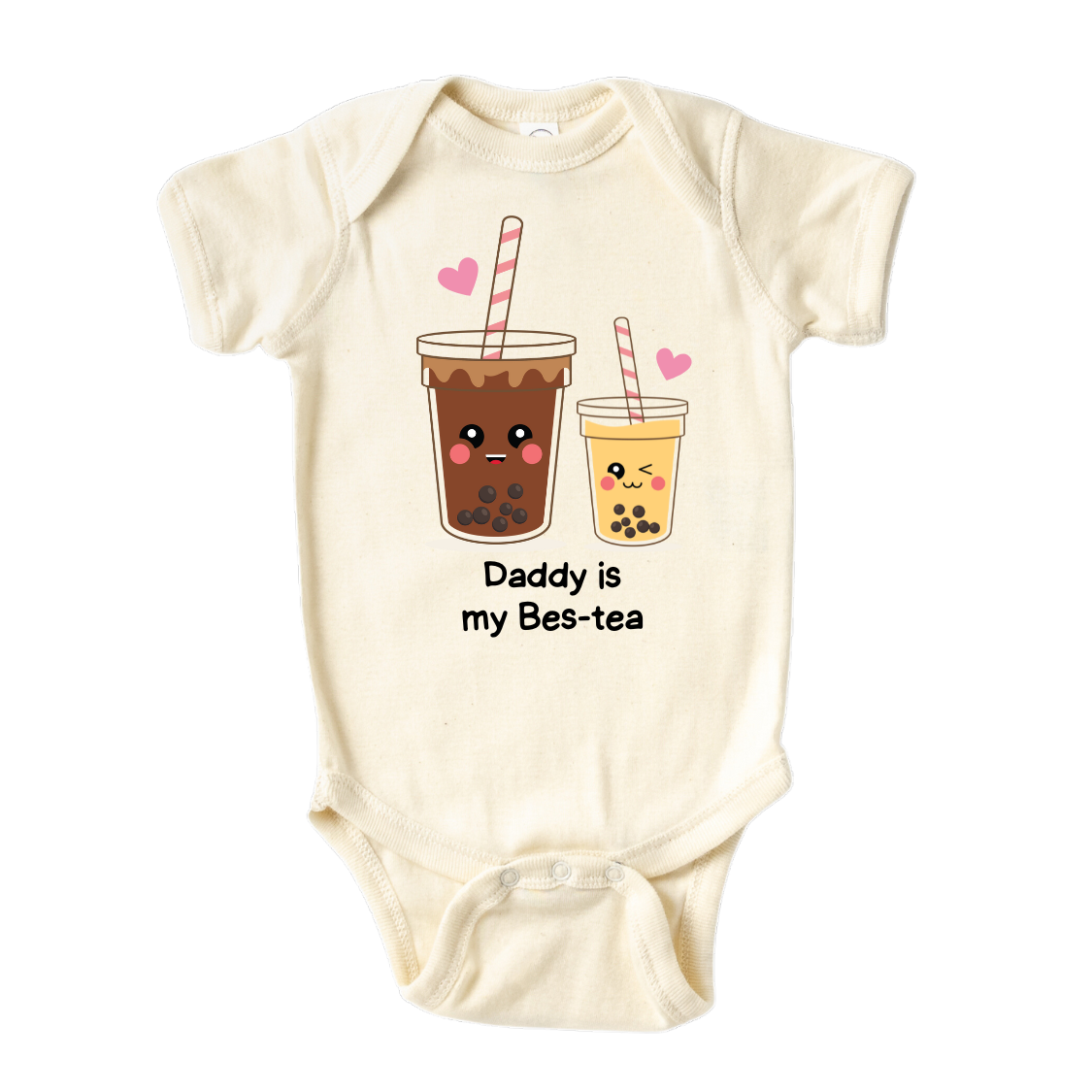 Cute Baby Onesie® Daddy Is My Bes-tea Shirt Baby Clothes Unisex Baby Announcement Gift for Dad