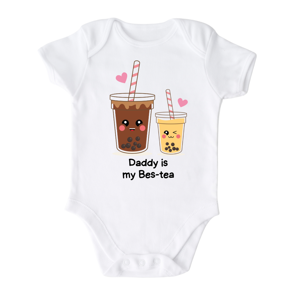 Cute Baby Onesie® Daddy Is My Bes-tea Shirt Baby Clothes Unisex Baby Announcement Gift for Dad