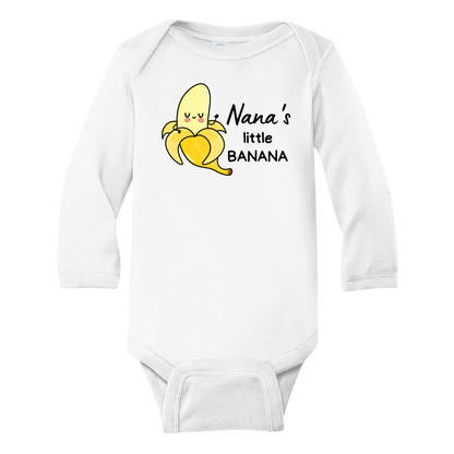 Cute Baby Onesie® Nana's Little Banana Shirt Custom Baby Clothes Baby Announcement Gift for Grandma
