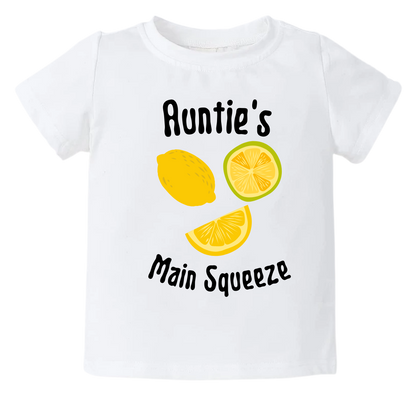Cute Baby Onesie® Auntie's Main Squeeze Shirt Custom Baby Announcement Gift for Aunt