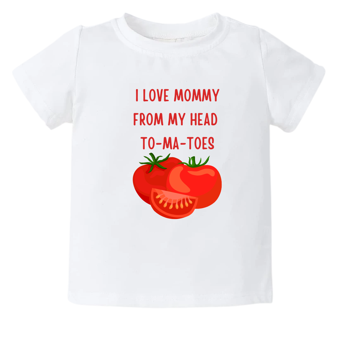 Tomato Baby Onesie® I Love Mommy From My Head To-Ma-Toes Shirt Baby Clothes Unisex Baby Announcement Gift for Mom Newborn Outfit