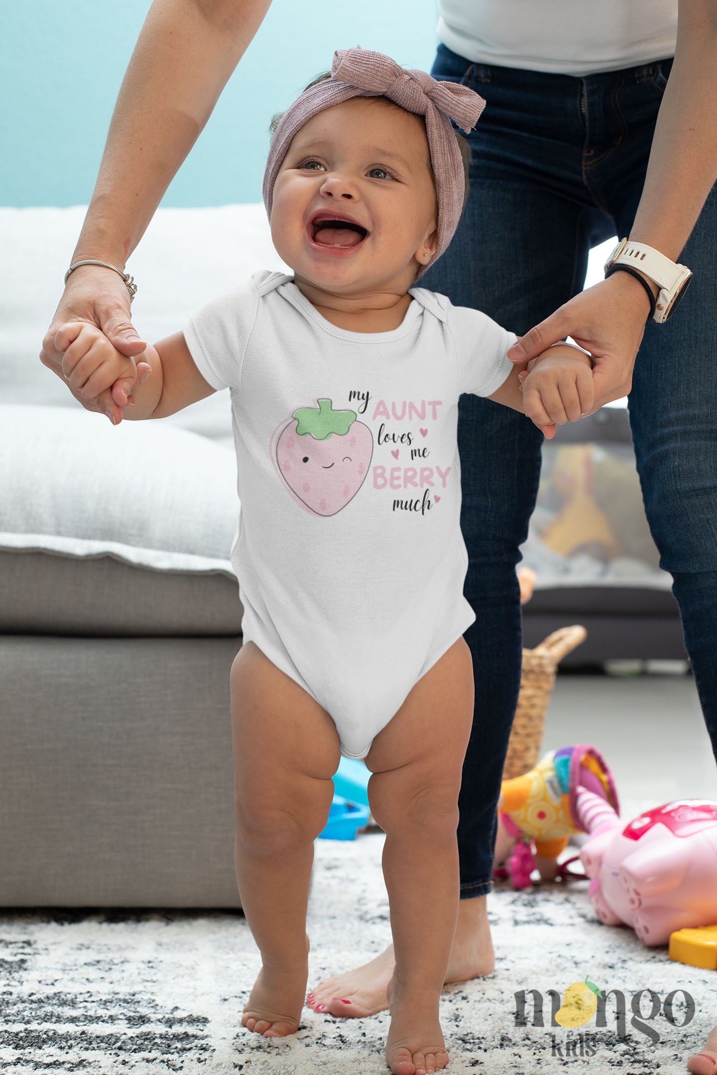 My Aunt Loves Me Berry Much Baby Onesie® Cute Auntie Outfit for Baby Gift for Baby Shower Gift