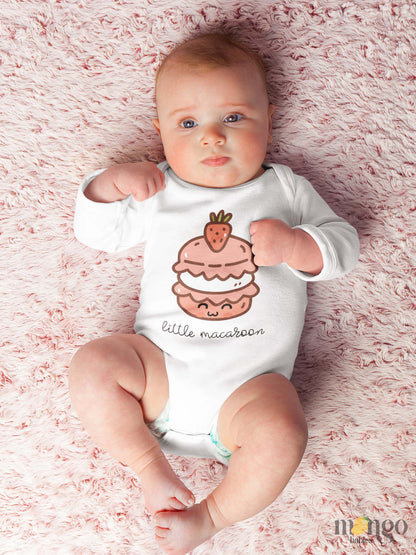 Macaroon Tshirt Baby Onesie® Little Macaroon Baby Bodysuit Newborn Outfit Baby Shower