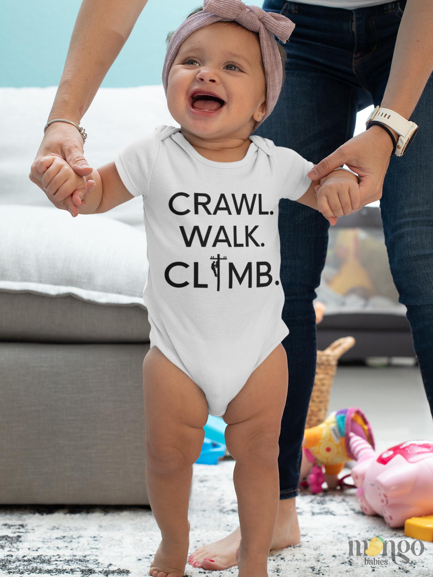 Baby Onesie® Crawl Walk Climb Line Crew Baby Infant Clothing for Baby Shower Gift